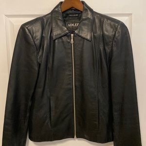 Genuine lambskin leather Adler women’s size large black leather jacket